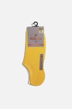 Mısırlı Erkek Organik Pamuklu Tekli No Show Çorap Sarı