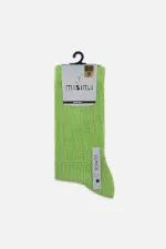 Mısırlı Kadın %10 GÜMÜŞ Madeni İçerikli Soket Çorap Yeşil