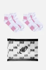 Mısırlı Unisex Coolmax 2 Çift Özel Paketli Kısa Konç Çorap Beyaz