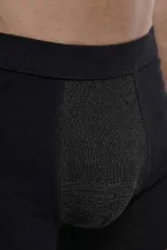 Boxer long Silverman Silver pour homme, couleur noire, style égyptien.