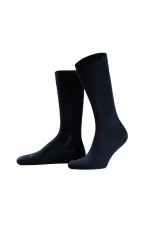 Erkek Organik Pamuklu Kışlık 4 Çift Soket Çorap Lacivert