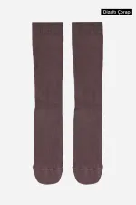 Chaussettes hautes unisexes en coton biologique égyptien pour aviateur et pilote, couleur lavande, avec technologie de serrage spéciale