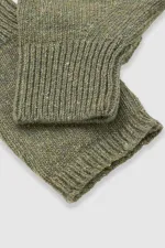 Unisex Yün Bere Eldiven Takımı - Milda Yeşil