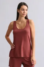 Kadın Bambu Regular Pijama Üst Bordo Kadın Bambu Regular Pijama Üst Bordo