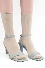 Mısırlı Kadın Bambu Simli Soket Çorap Bej