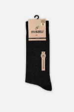 Mısırlı Erkek Kuzu Yünü (Lambswool) Tekli Soket Çorap Siyah