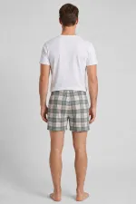 Pyjama court à carreaux pour homme, couleur pétrole, style égyptien Pyjama court à carreaux pour homme, couleur pétrole, style égyptien