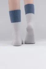 Mısırlı Kadın Soft Peluş Termal Tekli Soket Çorap Gri