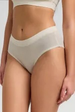Mısırlı Modal By TENCEL HERA Brief Gizli Lastikli 3'Lü Slip Külot Ekru