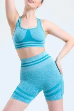 Mısırlı Kadın Kalça Toparlayıcı Çemberli Bralet-Şort Tayt Takımı Petrol Yeşili