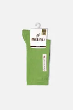 Mısırlı Kadın Organik Pamuklu Tekli Soket Çorap Yeşil