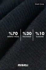 Mısırlı Unisex Merino Yününden, Özel Sıkılaştırıcı Teknolojiyle Uçuş Ve Pilot Çorabı Siyah