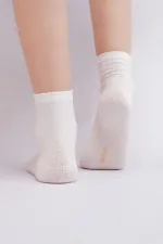 Mısırlı Kadın Bambu Tekli Yazlık Kısa Konç Çorap Ekru