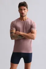 Mısırlı BAMBU HERCULES Slim Fit Bisiklet Yaka Fanila / T-Shirt Lavender