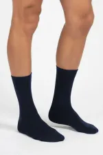 Egyptian Men's Bamboo Ergonomic Single Socket Socks Navy Blue