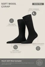 Men's Wool Single Derbili Socks, Smoke Grey