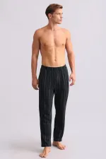 Pantalon droit en bambou noir pour homme, style égyptien