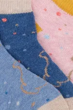 Chaussettes-chaussons bébé unisexes en coton égyptien, 3 paires, multicolores