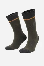 Chaussettes simples en coton éponge kaki pour homme, de fabrication égyptienne