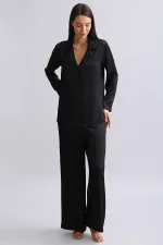 Ensemble pyjama en bambou noir pour femme égyptienne