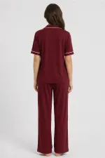 Egyptian Women's Modal Pajama Set Burgundy