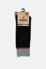 Chaussettes simples en coton éponge pour homme, noires, d'origine égyptienne