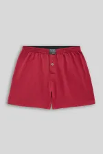 Mısırlı Men's Cotton Ares Boxer Shorts Burgundy