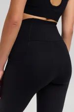Leggings longs Ottaiva noirs pour femme, vêtements de sport