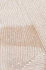 Mısırlı Unisex Alpaka Yünü Havlu Kışlık Soket Çorap Ekru/Bej