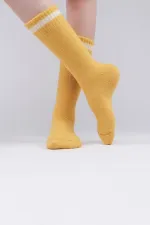 Chaussettes thermiques douces et moelleuses pour femmes, jaune foncé, de marque égyptienne