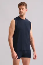 Mısırlı BAMBU ZEUS Regular Fit Bisiklet Yaka Sporcu Atlet / T-Shirt Lacivert