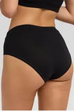 Lot de 3 culottes slip Modal By TENCEL HERA, élastique invisible, noir/blanc/beige