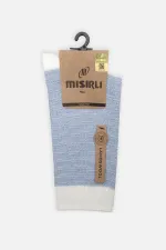 Mısırlı Kadın Koyun Yünü Tekli Soket Çorap Mavi