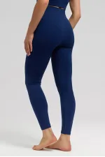 Leggings de sport sans coutures Cinzia pour femme, bleu marine