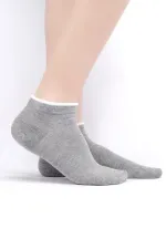 Mısırlı Kadın Modal Tekli Yazlık Sneaker Çorap Gri