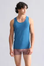 Mısırlı BAMBU HERCULES Slim Fit Basic Atlet Petrol