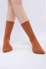 Mısırlı Kadın Modal Tekli Soket Çorap Kiremit