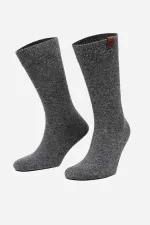 Mısırlı Erkek Kuzu Yünü (Lambswool) Tekli Soket Çorap Füme