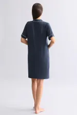 Mısırlı Kadın Modal Gecelik Gece Mavisi