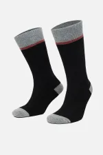 Chaussettes simples en coton éponge pour homme, noires, d'origine égyptienne