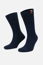 Mısırlı Erkek Kuzu Yünü (Lambswool) Tekli Soket Çorap Lacivert