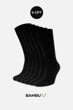 Coffret de 6 paires de chaussettes basses pour homme BAMBU, noires
