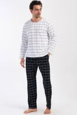 Ensemble de pyjama blanc à manches longues en coton pour homme, de style égyptien