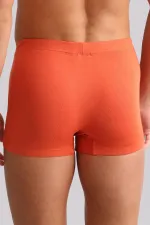 Boxer ZEUS LUXURY en coton biologique égyptien, coupe classique, emblème métallique, rouge rouille