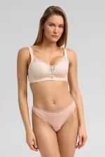 Soutien-gorge fantôme rose avec détails en dentelle
