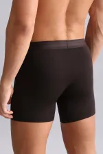 Boxer long SPARTACUS PLUS PERFORMANCE en coton biologique égyptien, marron