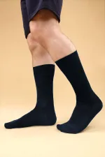 Mısırlı Erkek Merserize Tekli Uzun Çorap Lacivert