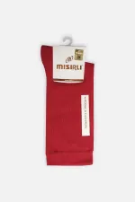 Mısırlı Kadın Modal Kaşmir Tekli Soket Çorap Kırmızı