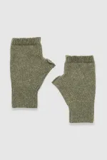 Unisex Yün Bere Eldiven Takımı - Milda Yeşil