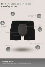 Mısırlı SILVERMAN Gümüş Boxer Siyah